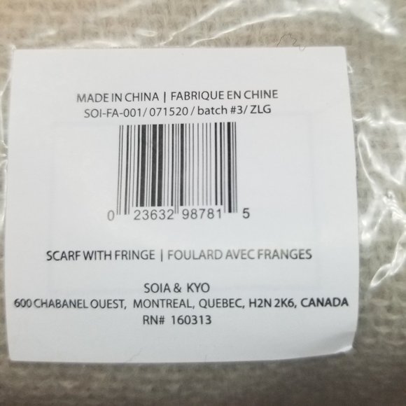 Soia & Kyo, MIREL Woven scarfigan with fringe, Quartz - Picture 9 of 9